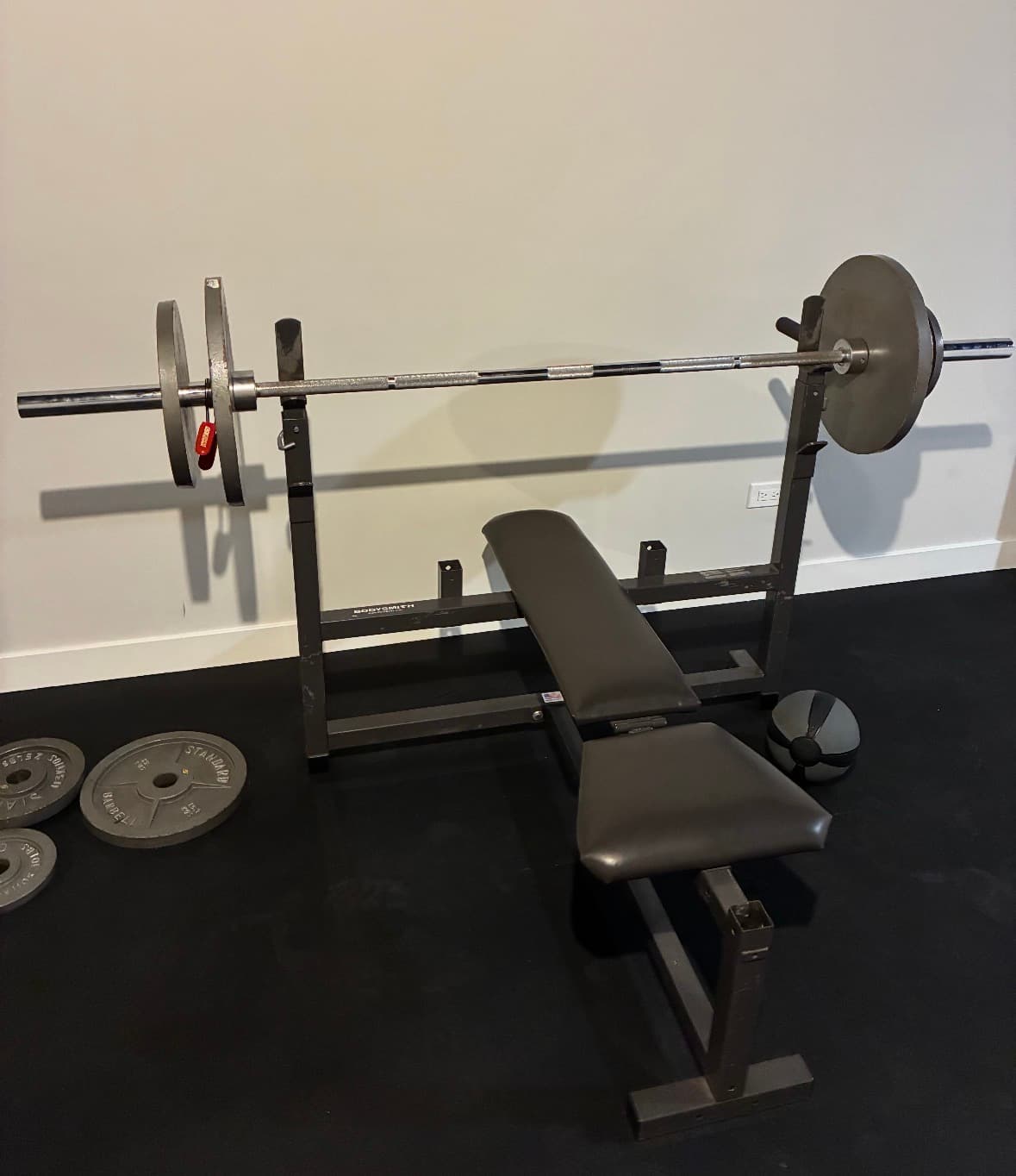 Bodysmith Bench Press Set w/ Olympic Bar & Weight Plates